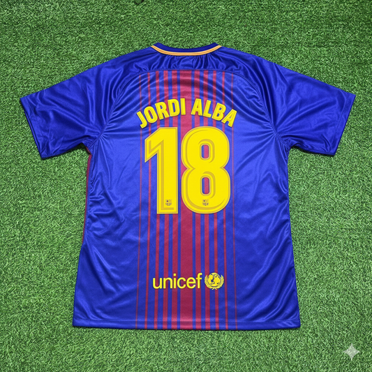 Jordi Alba 18- Barcelona 2017/2018 Season Football Jersey Kit