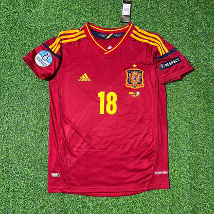 Spain EURO 2012 Jordi Alba Final Retro Football Jersey Kit