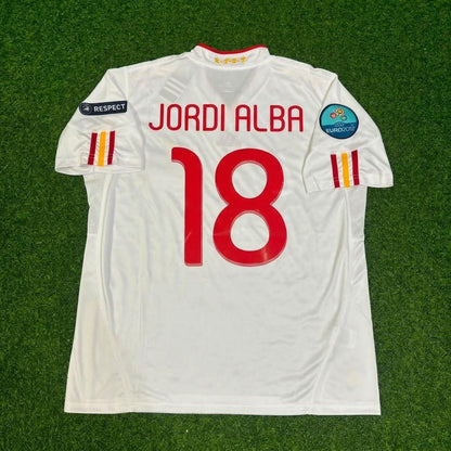 Jordi Alba Spain EURO 2012 Final Retro Football Jersey