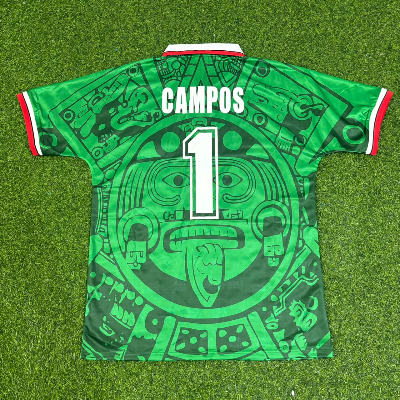 Jorge Campos Mexico 1998 Season Home Green Retro Football Jersey