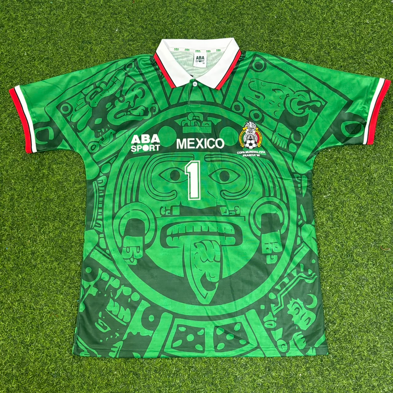 Jorge Campos Mexico 1998 Season Home Green Retro Football Jersey