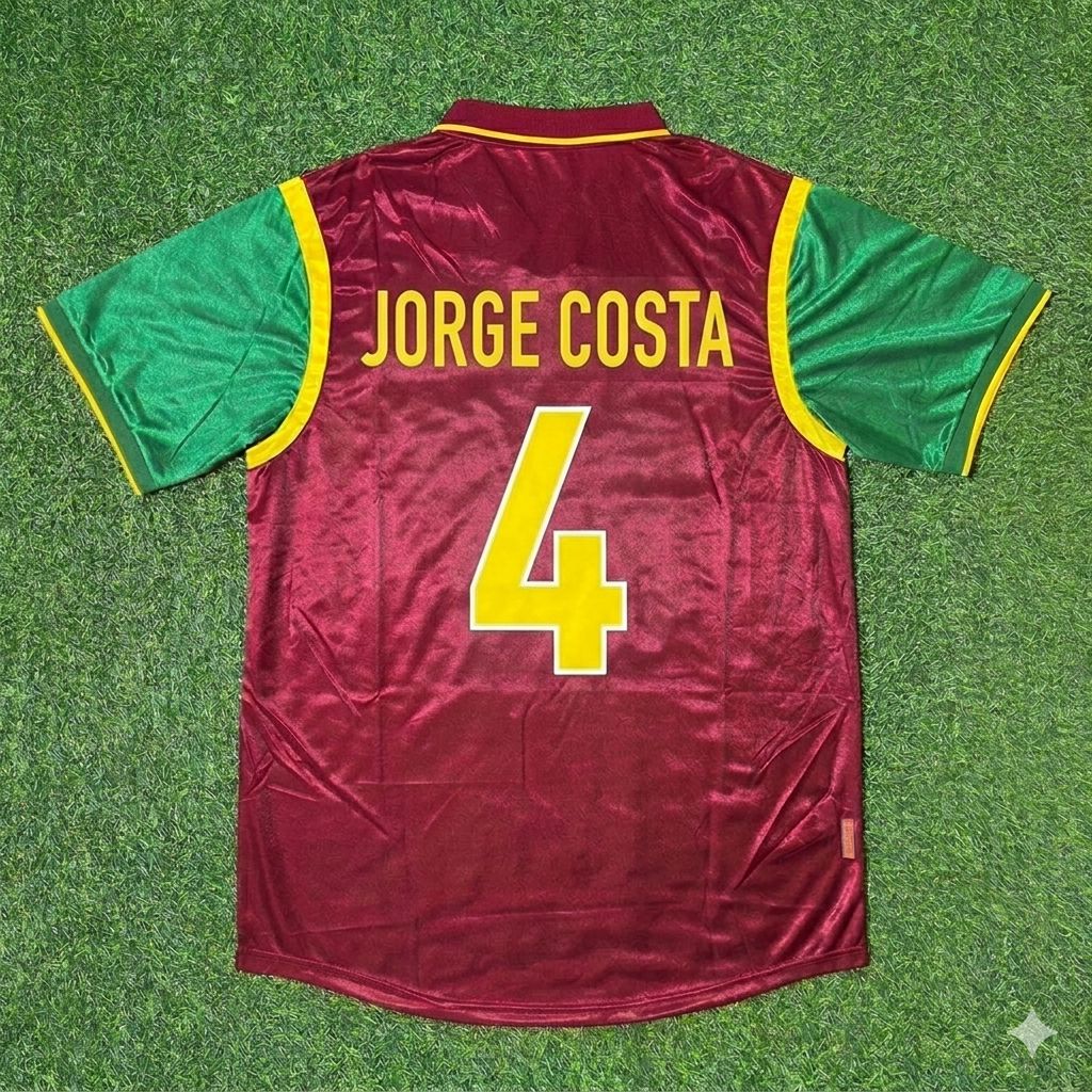 Portugal World Cup 1998 Jorge Costa #4 Retro Football Jersey