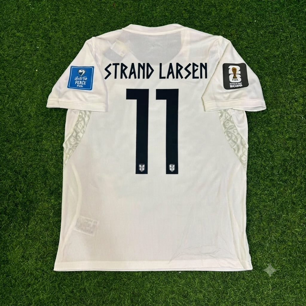 Norway World Cup 2026 Jørgen Strand Larsen #11 White Football Jersey
