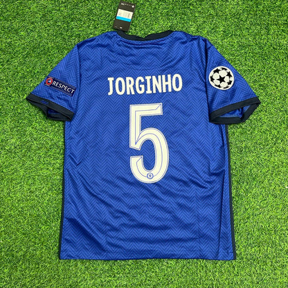 Jorginho Chelsea 2021 Champions League Final Porto Blue Retro Football Jersey Kit