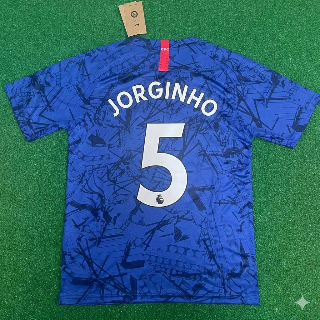 Jorginho #5 Chelsea 2019 2020 Blue Retro Football Jersey Kit