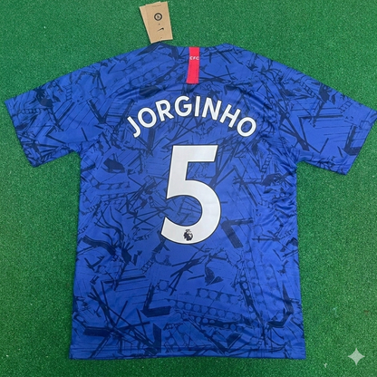 Jorginho #5 Chelsea 2019 2020 Blue Retro Football Jersey Kit