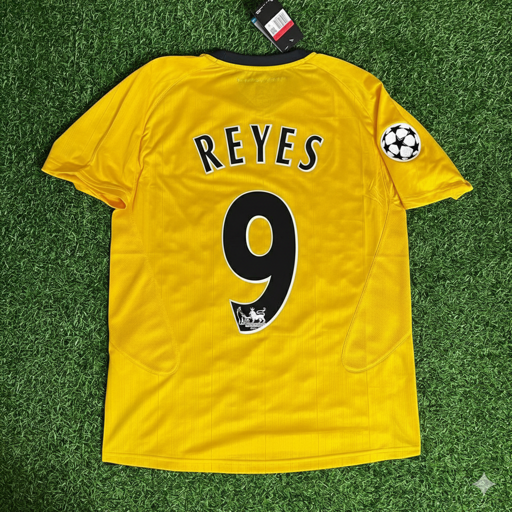 Jose Antonio Reyes 9 - Arsenal 2005/06 Yellow Retro Football Jersey Kit