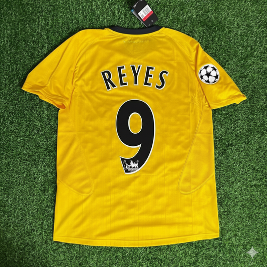 Jose Antonio Reyes 9 - Arsenal 2005/06 Yellow Retro Football Jersey Kit