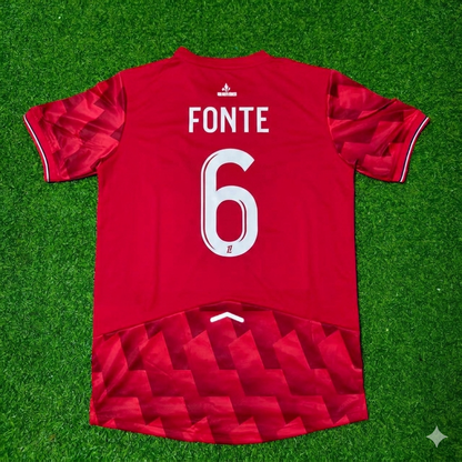 José Fonte #6 LOSC Lille Home Football Retro Football Jersey
