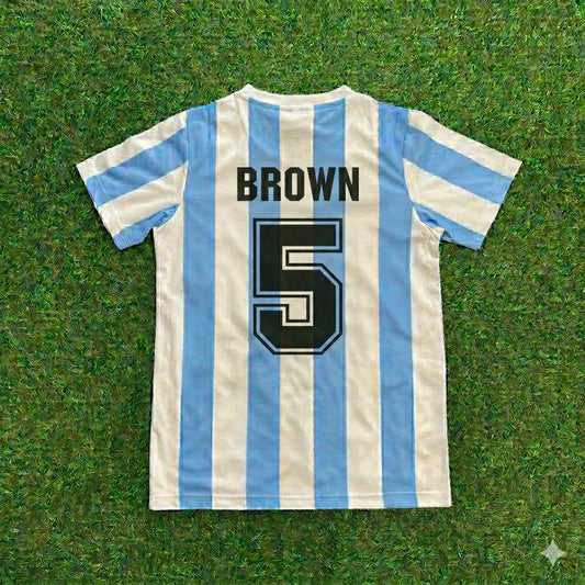 José Luis Brown 5- Argentina 1986 Home Retro Football Jersey Collection