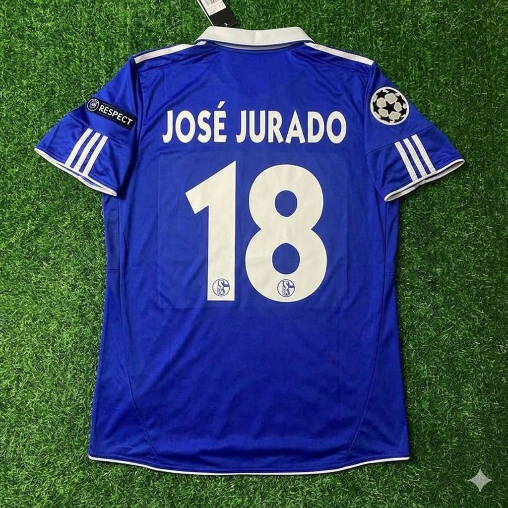 José Manuel Jurado 18- Schalke 04 Season 2010/11 Retro Champions League Football Jersey