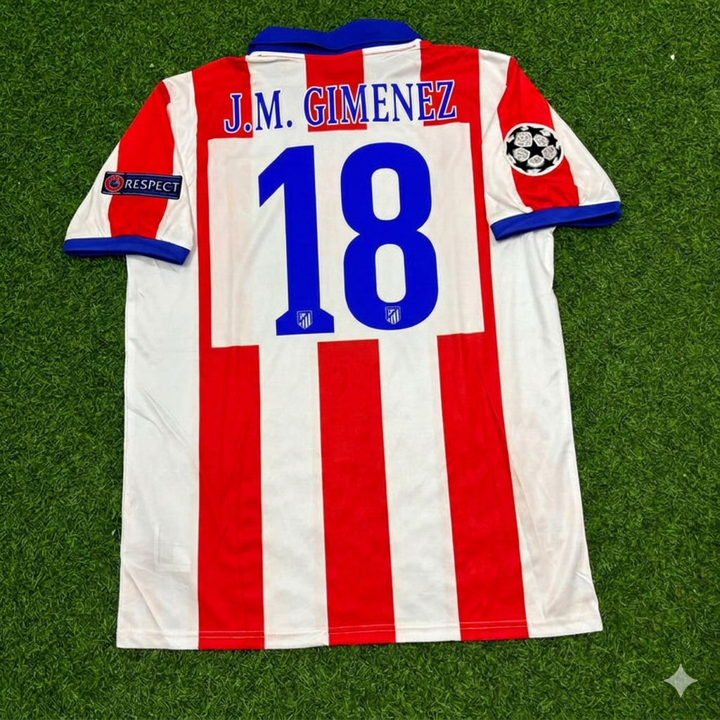 José Giménez 18- Atlético Madrid 2014 Champions League Final Retro Football Jersey Kit