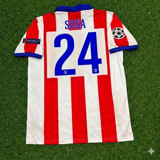 Jose Sosa 24- Atlético Madrid 2014 Champions League Final Retro Football Jersey Kit