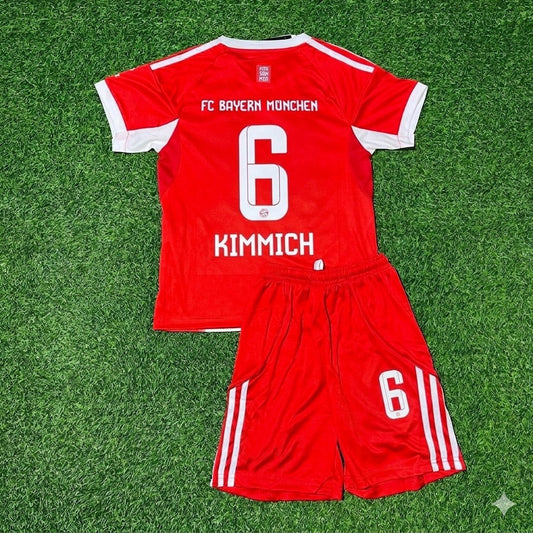 Joshua Kimmich #6 Bayern Munich 2025/26 Home Kids Football Jersey Kit