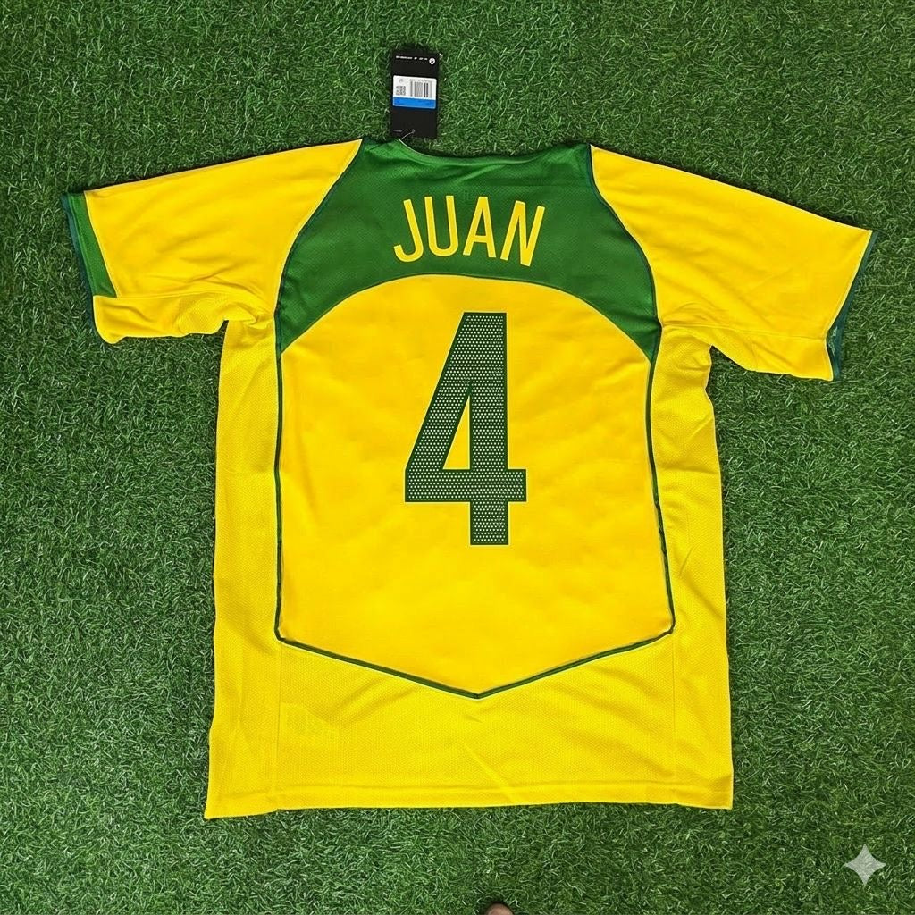 Juan 4 Brazil 2004 2006 Retro Football Jersey Kit