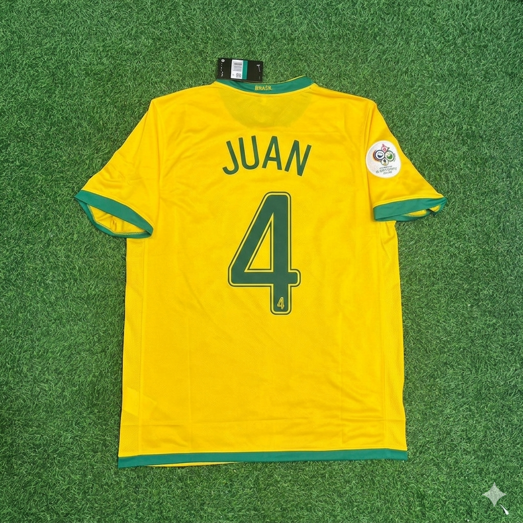 Brazil World Cup 2006 Juan #4 Football Jersey