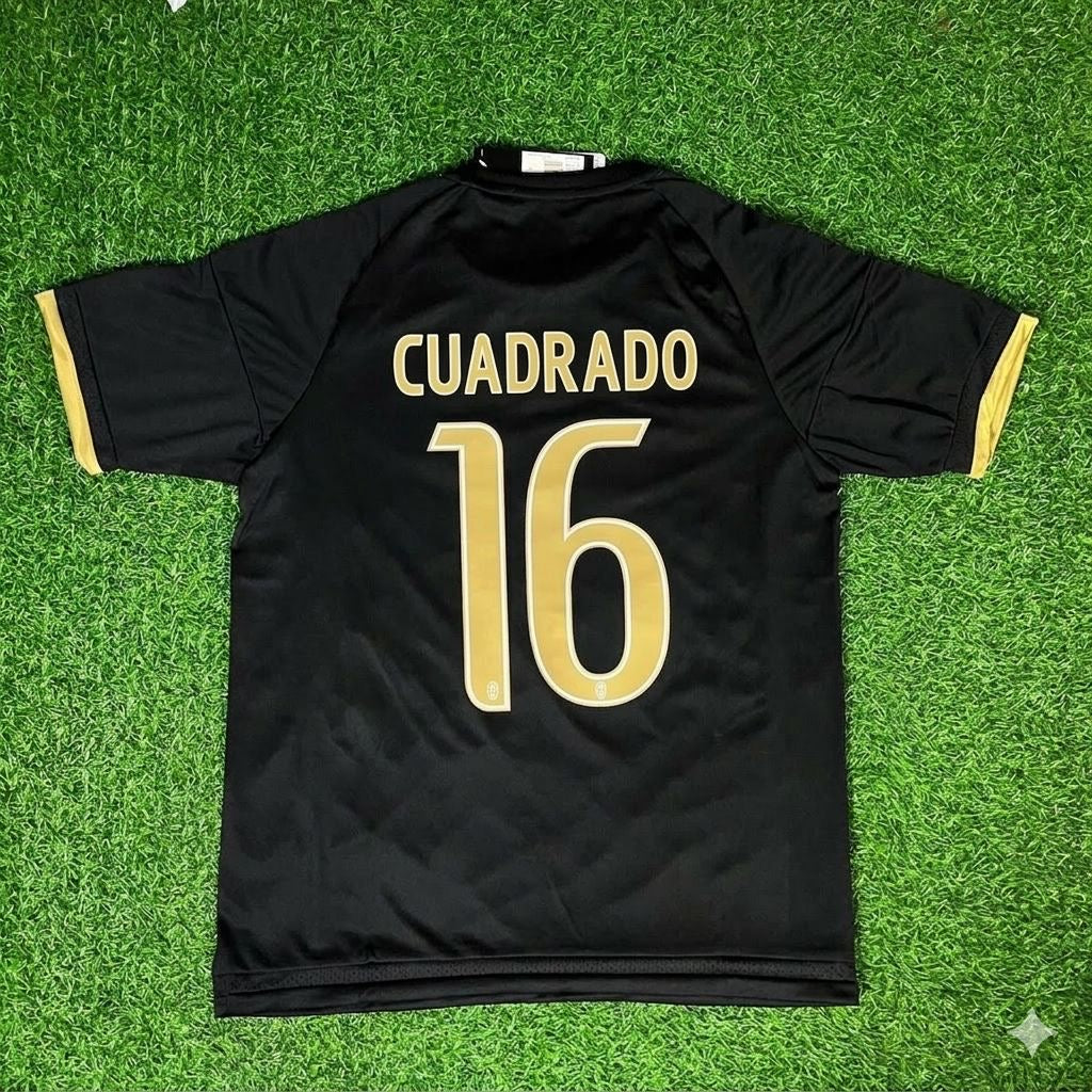 Juan Guillermo Cuadrado 16- Juventus Retro Black Football Jersey Kit