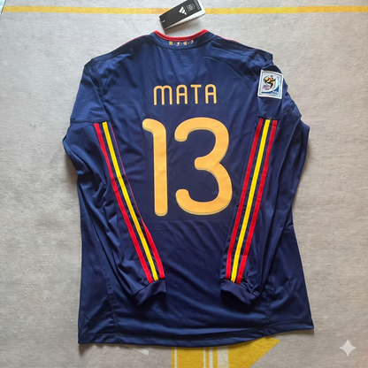 Spain World Cup 2010 Juan Manuel Mata - Final Retro Football Jersey