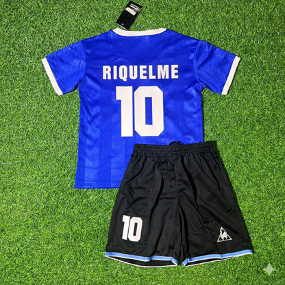 Juan Román Riquelme 10- Argentina Blue Kids Retro Football Jersey Collection