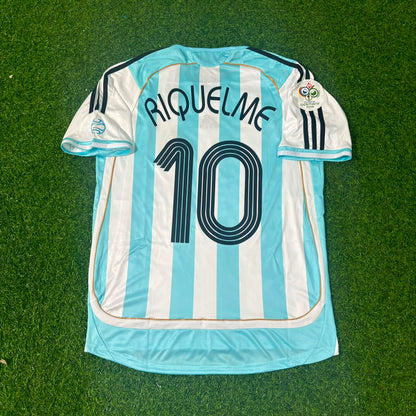 Argentina World Cup 2006 Juan Roman Riquelme Retro Football Jersey