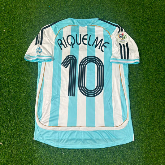 Argentina World Cup 2006 Juan Roman Riquelme Retro Football Jersey