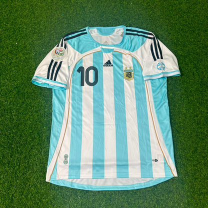 Argentina World Cup 2006 Juan Roman Riquelme Retro Football Jersey