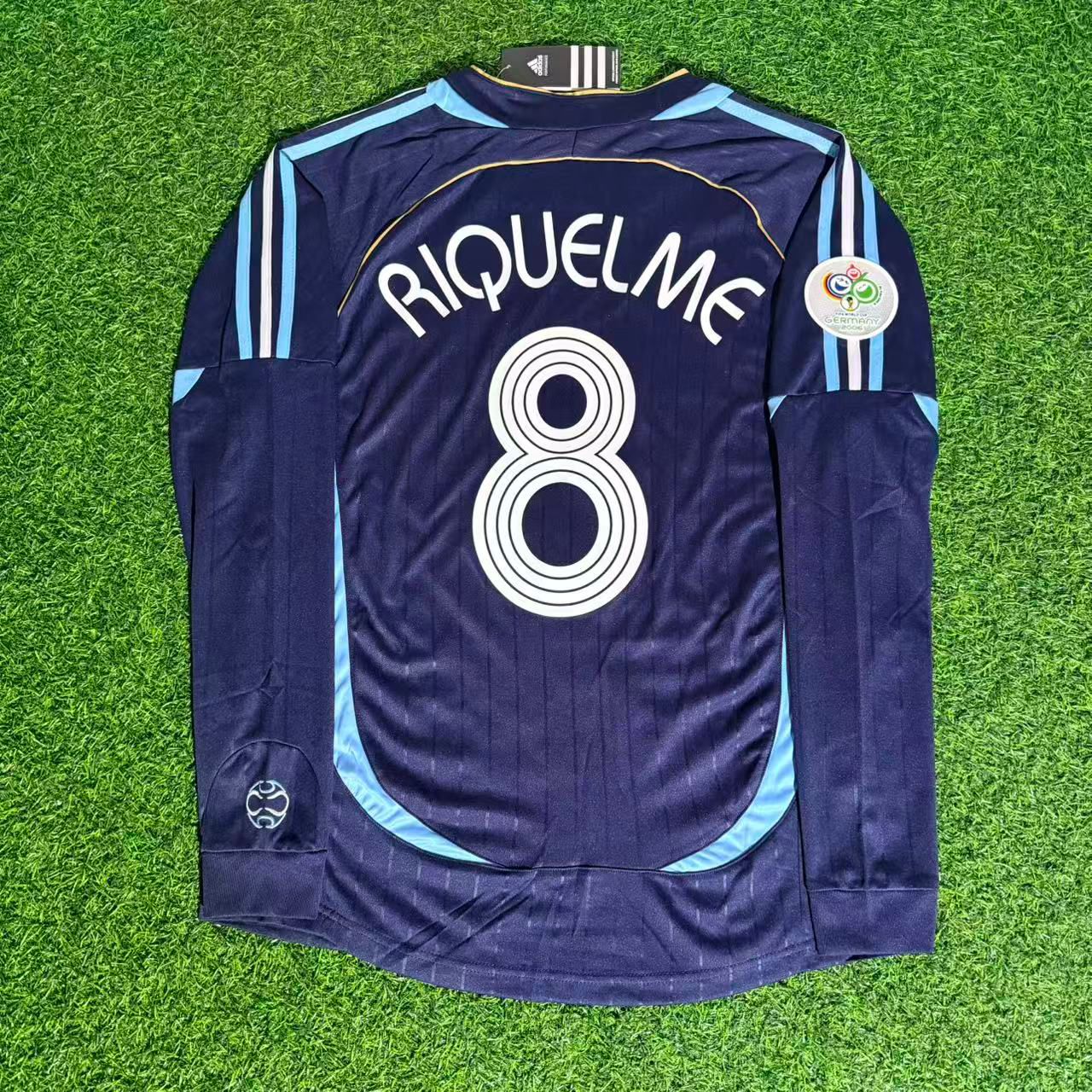 Argentina World Cup 2006 Juan Roman Riquelme Long Sleeve Retro Football Jersey Kit