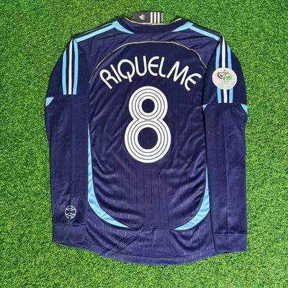 Argentina World Cup 2006 Juan Roman Riquelme Long Sleeve Retro Football Jersey Kit