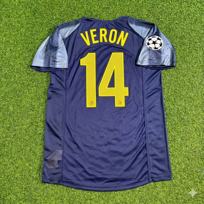 Juan Sebastián Verón #14 Inter Milan 2004/05 Retro Football Jersey Kit