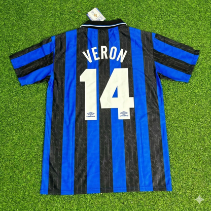 Juan Sebastian Veron Inter Home Retro Football Jersey Kit