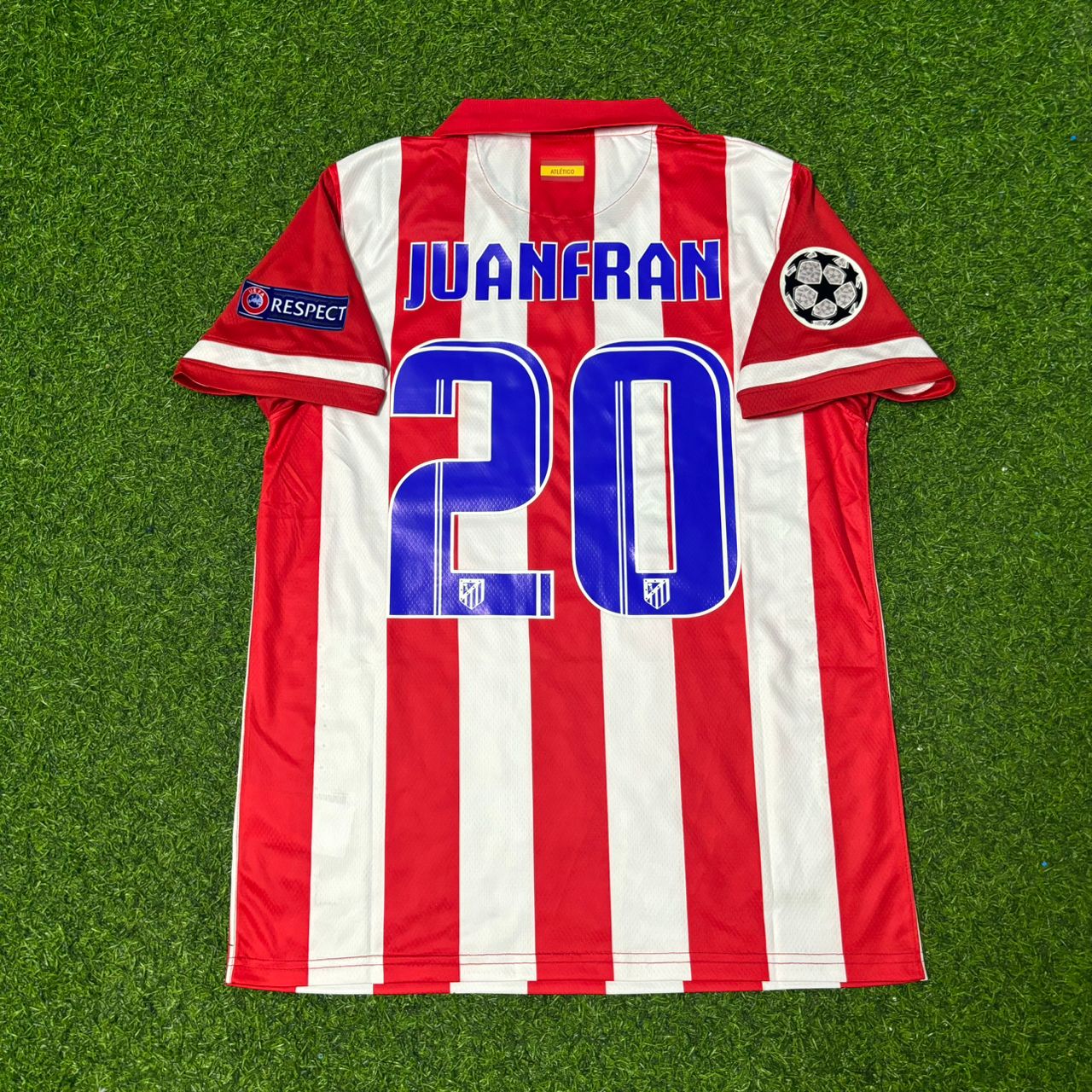 Juanfran Atlético Madrid 2013-2014 Home Retro Football Jersey Kit