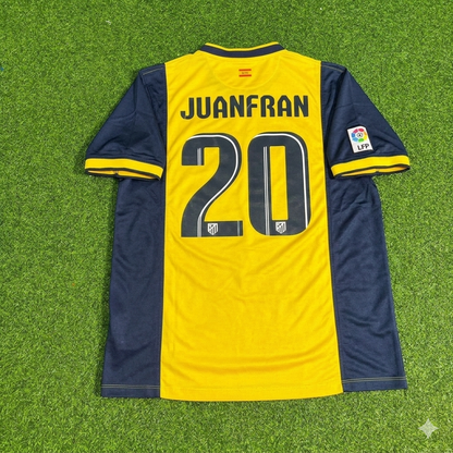 Juanfran #20 Atlético Madrid 2013-2014 Away Yellow Football Jersey Kit