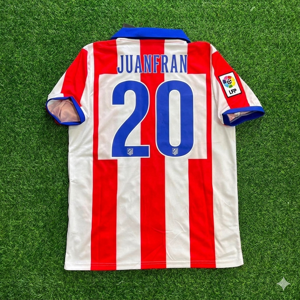 Juanfran 20 Atlético Madrid Home 2014/15 Retro Kit Football Jersey