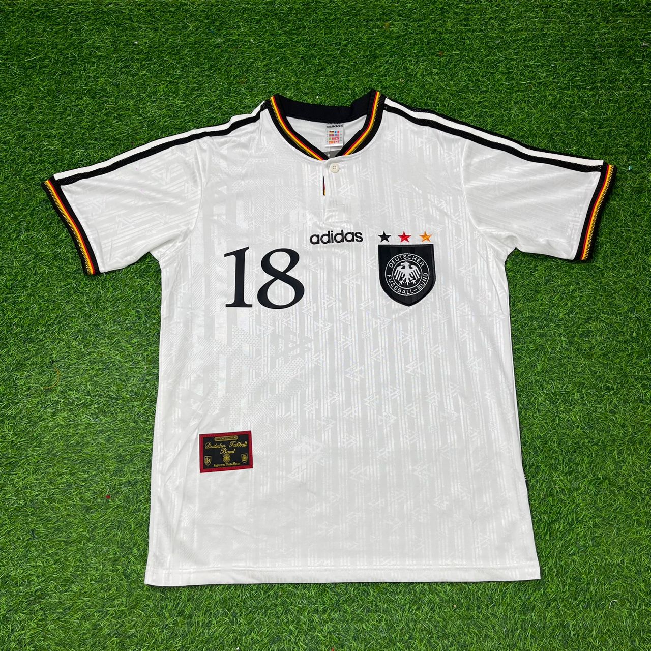 Jürgen Klinsmann Deutschland EM 1996 Finale Germany Heim Retro Fußballtrikot Set Jersey