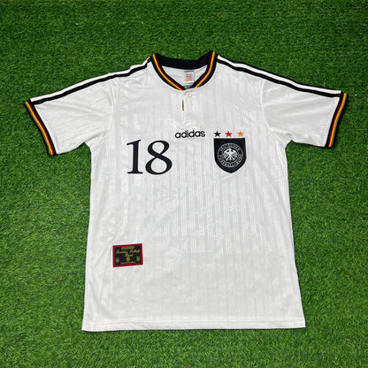 Jürgen Klinsmann Deutschland EM 1996 Finale Germany Heim Retro Fußballtrikot Set Jersey