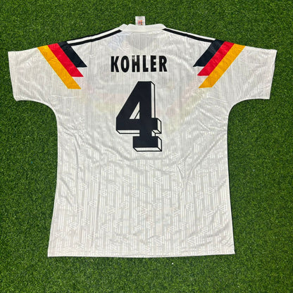 Germany World Cup 1990 Jürgen Kohler #4 Deutschland Heim Retro