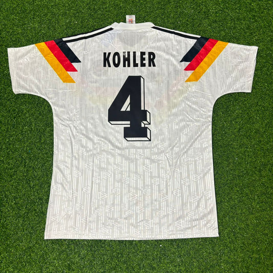 Germany World Cup 1990 Jürgen Kohler #4 Deutschland Heim Retro