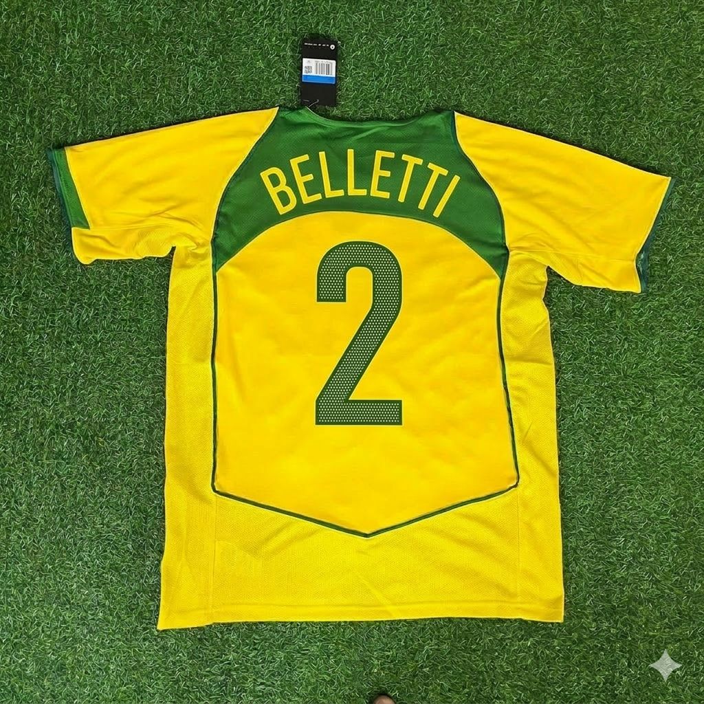 Juliano Belletti 2 Brazil 2004 2006 Retro Football Jersey Kit