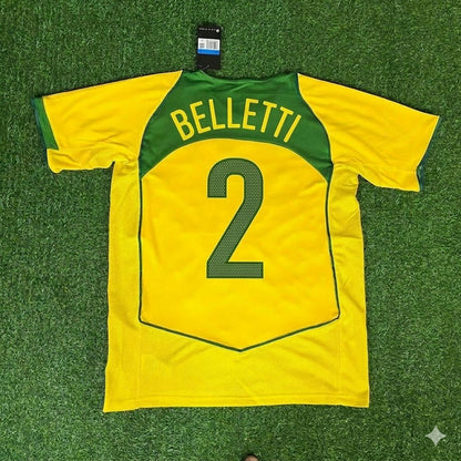 Juliano Belletti 2 Brazil 2004 2006 Retro Football Jersey Kit