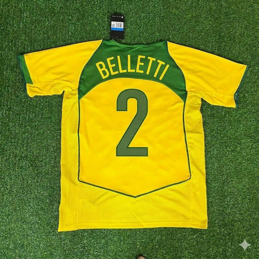 Juliano Belletti 2 Brazil 2004 2006 Retro Football Jersey Kit