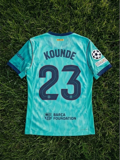 Jules Kounde #23 Barcelona 2026-2027 Third Champions League Patch Football Jersey