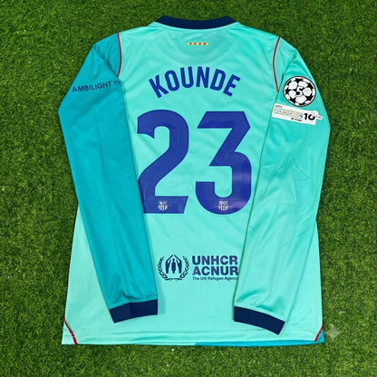 Jules Kounde #23 Barcelona 2027 Long Sleeve Football Jersey
