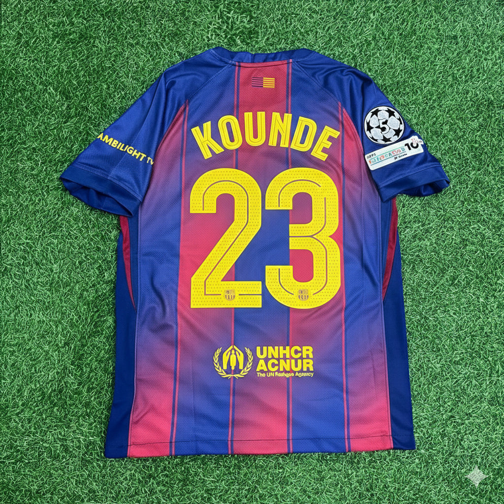 Jules Kounde Barcelona 2025/2026 Season Football Jersey Kit