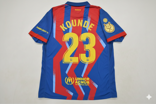 Jules Kounde 23- Barcelona Supercopa de España 2026 Football Jersey
