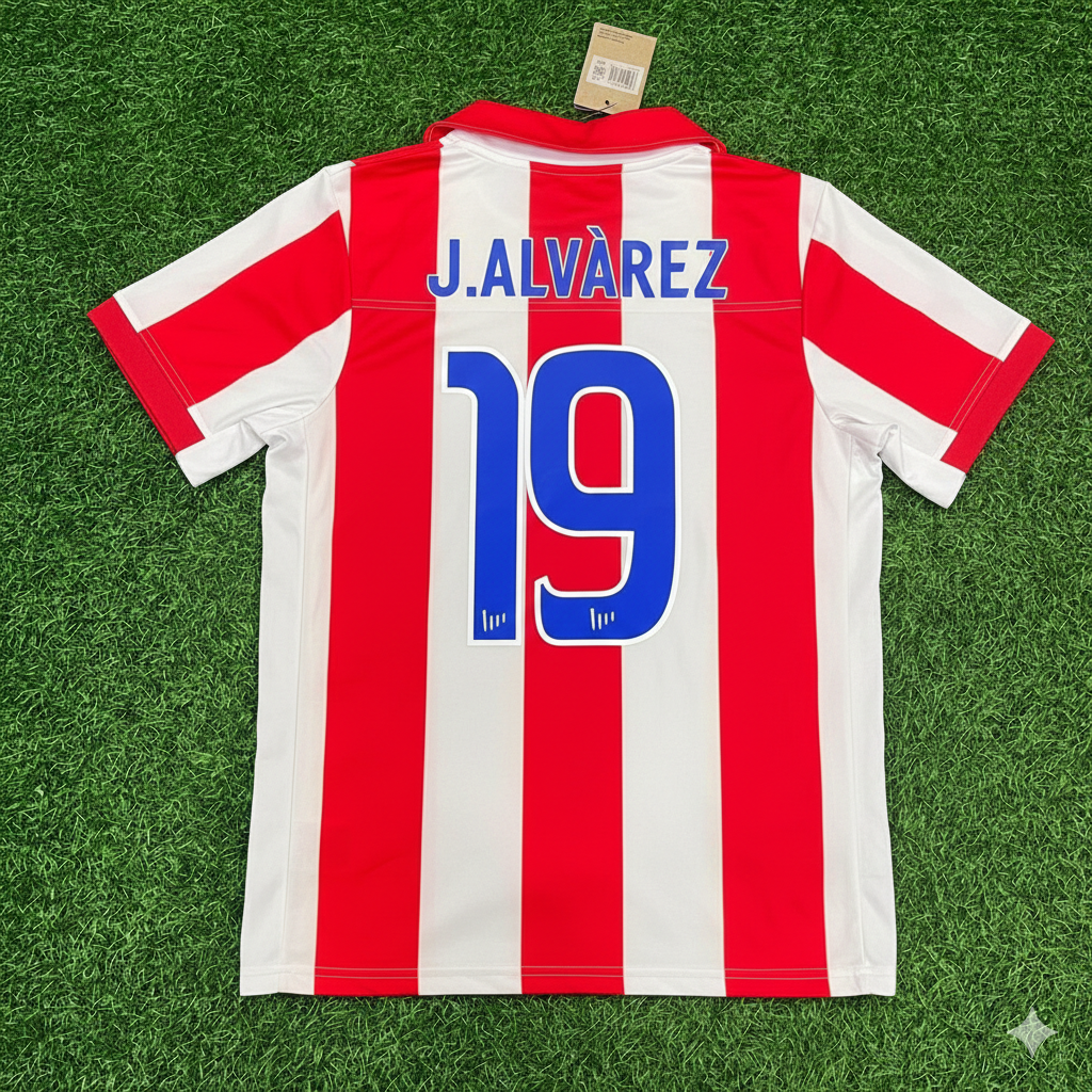 Julian Alvarez Atletico de Madrid Retro Soccer Football Jersey Kit Shirt