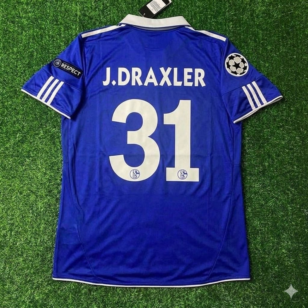 Julian Draxler 31 - Schalke 04 Season 2010/11 Retro Champions League Football Jersey