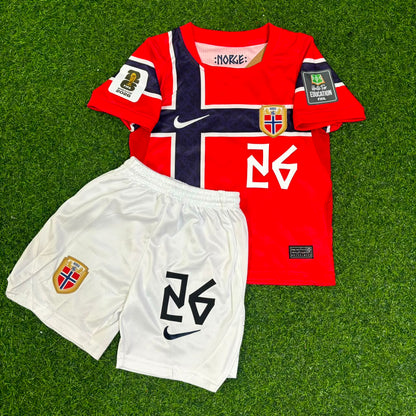 Norway World Cup 2026 Julian Ryerson Kids Football Jersey