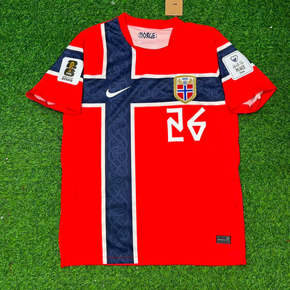 Norway World Cup 2026 Julian Ryerson Red Football Jersey