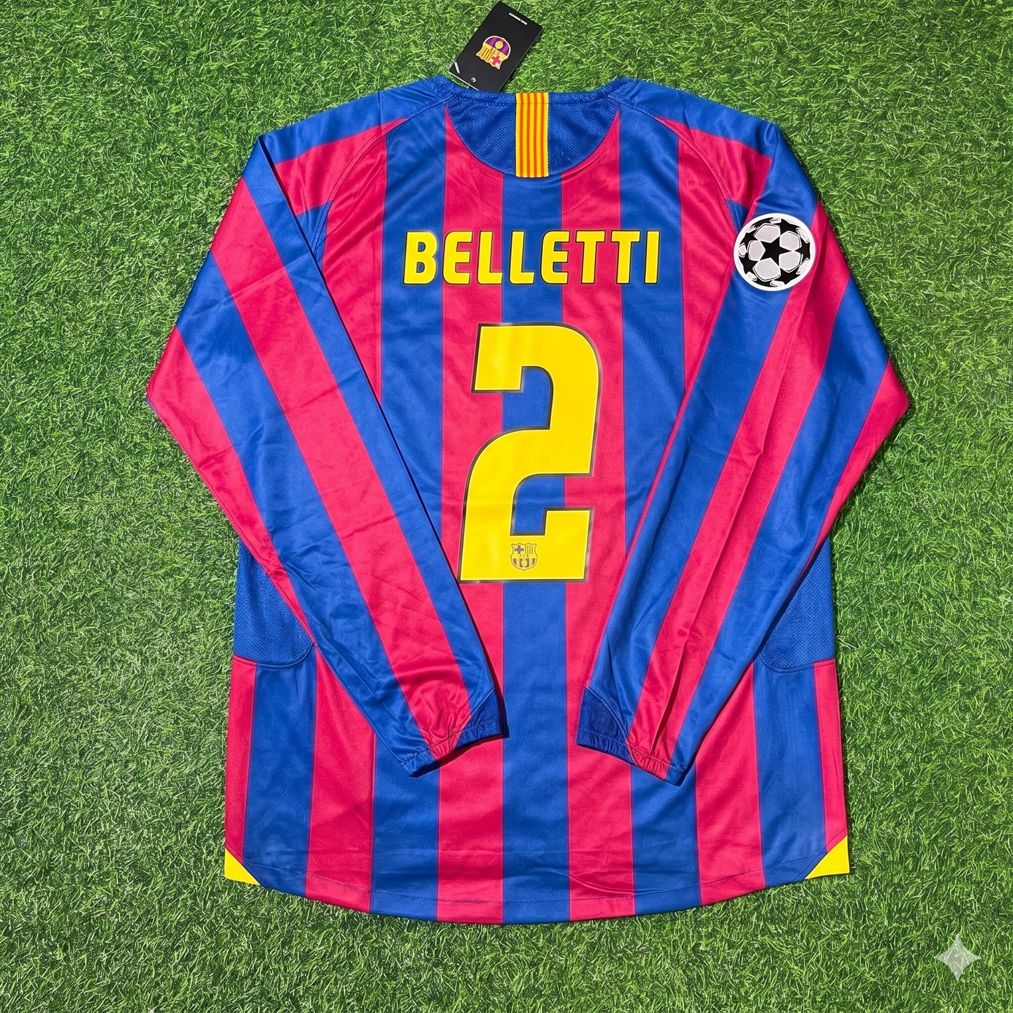 Juliano Belletti Barcelona 2006 Final Retro Football Jersey Kit