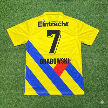 Jürgen Grabowski Eintracht Frankfurt Retro Yellow Football Jersey Kit